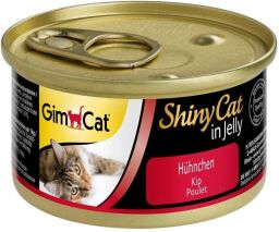 Вологий корм для кішок GimCat Shiny Cat 70 г х 12 шт (курка) (SZG-413112 /413310) від виробника GimCat