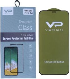 Защитное стекло для iPhone 12/12 Pro Veron Slim Full Cover Черный