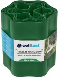 Лента газонная Cellfast, бордюрная, волнистая, 20смх9м, зеленый (30-003H) от производителя Cellfast