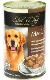 Вологий корм для собак Edel Dog з індичкою та печінкою 1.2 кг (1111141051) від виробника Edel