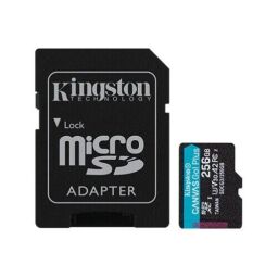Карта пам'яті Kingston microSD  256GB C10 UHS-I U3 A2 R170/W90MB/s + SD