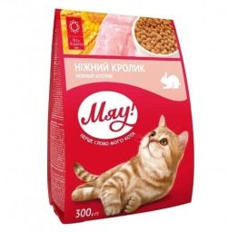 Сухий корм для дорослих котів Мяу з кроликом - 300 (г) (B1210610) від виробника Мяу!