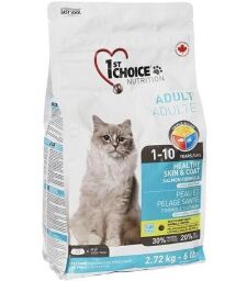 1st Choice Adult Healthy Skin & Coat 2.72 кг Фест Чойс Хелсі лосось сухий корм для котів для здорової шкіри