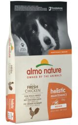 Сухий корм для дорослих собак середніх порід Almo Nature (Альмо Натюр) Holistic зі свіжою куркою 12 кг