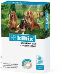 Нашийник Bayer Kiltix (Кілтікс) від бліх та кліщів для середніх собак 48 см від виробника Bayer