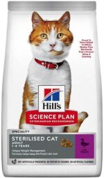 Hill's SCIENCE PLAN Adult Sterilised Cat Duck Сухой корм для взрослых стерилизованных кошек, с уткой, 10 кг (BR607280) от производителя Hill's