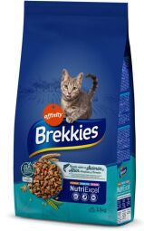 Сухой корм для кошек Brekkies Cat Salmon and Tuna 1.5 кг полноценный рацион для взрослых кошек лосось с тунцем (8410650881805) от производителя Brekkies