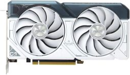 Видеокарта ASUS GeForce RTX 4060 Ti 8GB GDDR6 DUAL OC DUAL-RTX4060TI-O8G-WHITE белый (90YV0J42-M0NA00) от производителя Asus