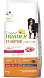 Корм Natural Trainer Dog Sensitive No Gluten Adult Medium&Maxi With Rabbit сухий монопротеїновий з кроликом для дорослих собак середніх та великих порід 12 кг