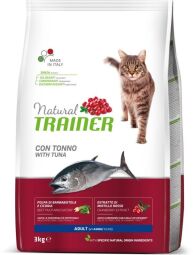 Сухой корм Trainer Natural Super Adult with Tuna для взрослых кошек от 1 года 3 кг. (8059149029726) от производителя Trainer