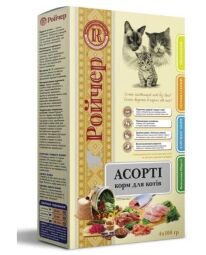 Сухий корм для котів Ройчер Асорті 4 шт по 100 г (4820125432137) від виробника Ройчер