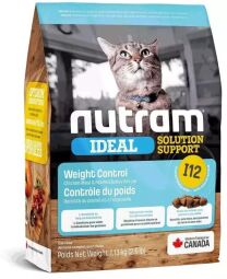 Сухой корм Сухой корм Nutram I12 Ideal SS Холистик, для взрослых кошек, склонных к лишнему весу, с курицей и овсянкой I12_(1.13kg) от производителя Nutram