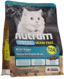 Сухой корм Nutram Холистик для кошек всех жизненных стадий, с лососем и форелью, без зерновой. T24_(340g) от производителя Nutram