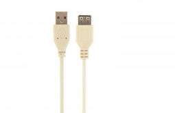 Кабель Cablexpert USB - USB V 2.0 (M/F), 0.75 м, білий (CC-USB2-AMAF-75CM/300) від виробника Gembird