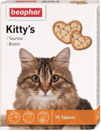 Вітаміни для дорослих кішок Beaphar Kitty's Taurine + Biotin 75 таблеток (BAR12509) від виробника Beaphar
