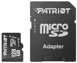 Карта пам`ятi MicroSDXC 128GB UHS-I Class 10 Patriot LX + SD-adapter (PSF128GMCSDXC10)