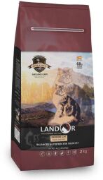 LANDOR Повнораціонний сухий корм для котів, які живуть в приміщенні Качка з рисом 2 кг
