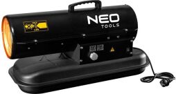 Теплова гармата дизель/гас Neo Tools, прямого нагріву, 20кВт, 300м кв., 550м куб./год, IPX4, чорний