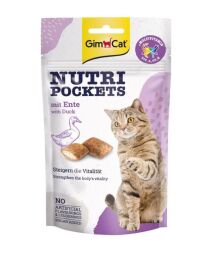 Ласощі для кішок GimCat Nutri Pockets вітамінізовані з качкою+мультивітамін 60 г (1111164086) від виробника Gimpet