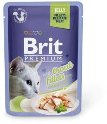Корм Brit Premium Trout влажный с форелью в желе для взрослых кошек 85 гр (8595602518494) от производителя Brit Premium